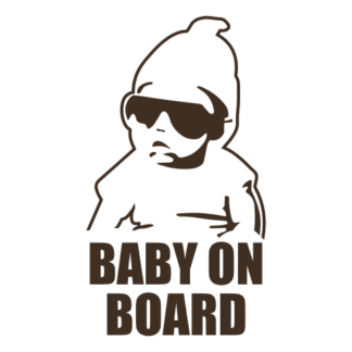 Badass Baby On Board Decal (Brown)